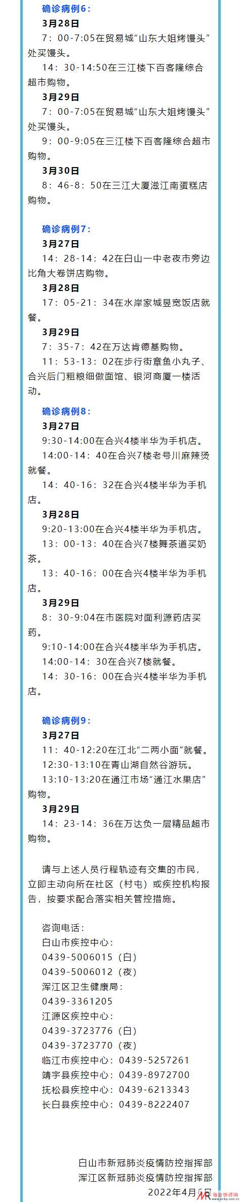 4月6日白山浑江区疫情最新消息：发现4例确诊病例